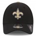 Men's New Orleans Saints New Era Team Classic 39THIRTY Flex Black Hat 1706665